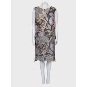 Dries Van Noten Wool & Silk Floral Print Midi Dress EU44